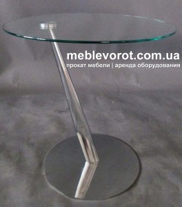 Аренда стола на косой хромированной ножке Киев
