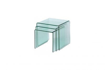 Оренда (прокат) набору скляних прозорих столів “Вулкано” за комплект 800 грн/доба