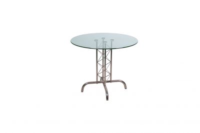 Аренда (прокат) стол “STEELWORK” стеклянный круглый по 300 грн/сутки