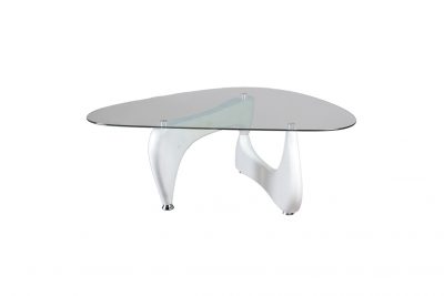 Аренда (прокат) стол  кофейный стеклянный  “Ногучи” белого цвета по 500 грн/сутки