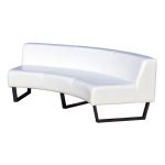 Аренда (прокат) диван полукруглый со спинкой белого цвета 1300 грн/сутки